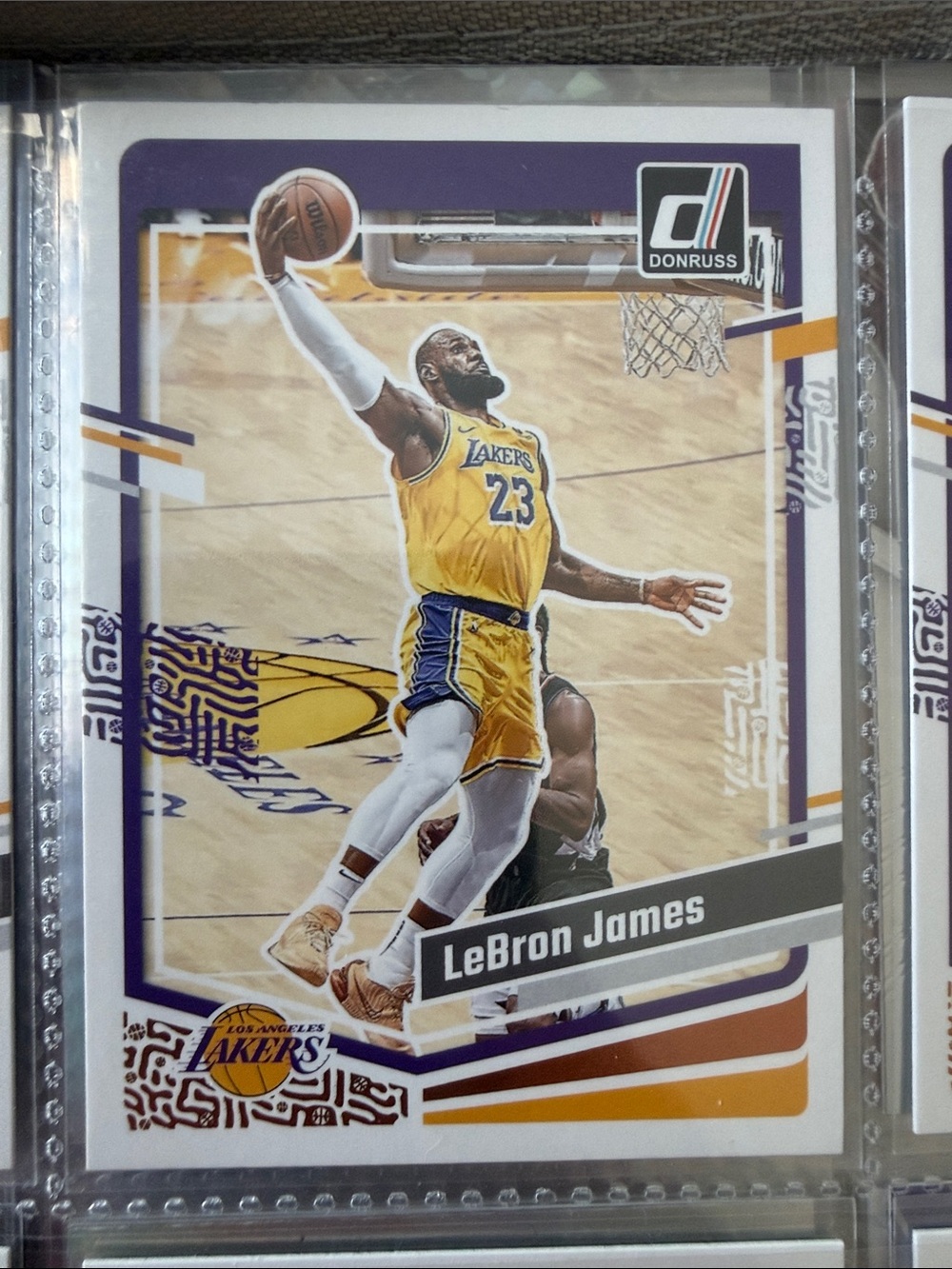 Russ Basketball Trading Card - Purple/Gold LeBron James